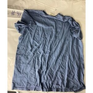 Comfort Colors Blue Graphic T Shirt Mens Large Heavyweight Garment Dyed Cotton